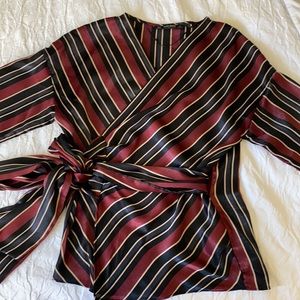 Zara silk Wrap Top